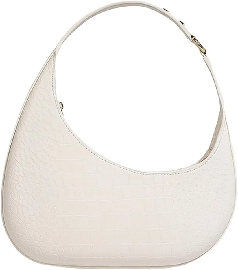 Women Armpit Bag PU Leather Shoulder Bag Half Moon Bag Trend Commuting Bag Fashion Handbag All-Matching Underarm Bag