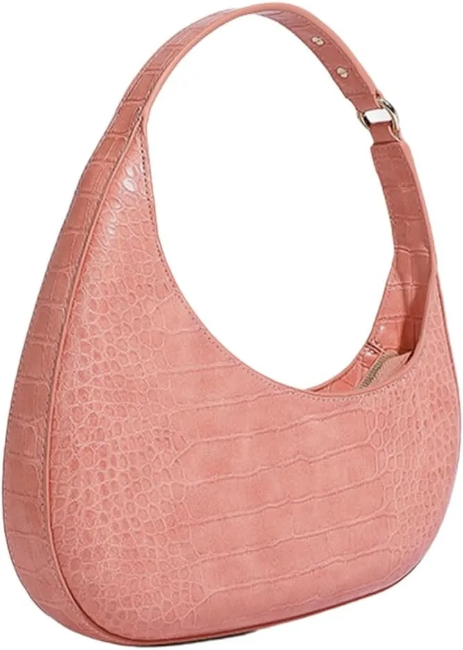 Women Armpit Bag PU Leather Shoulder Bag Half Moon Bag Trend Commuting Bag Fashion Handbag All-Matching Underarm Bag