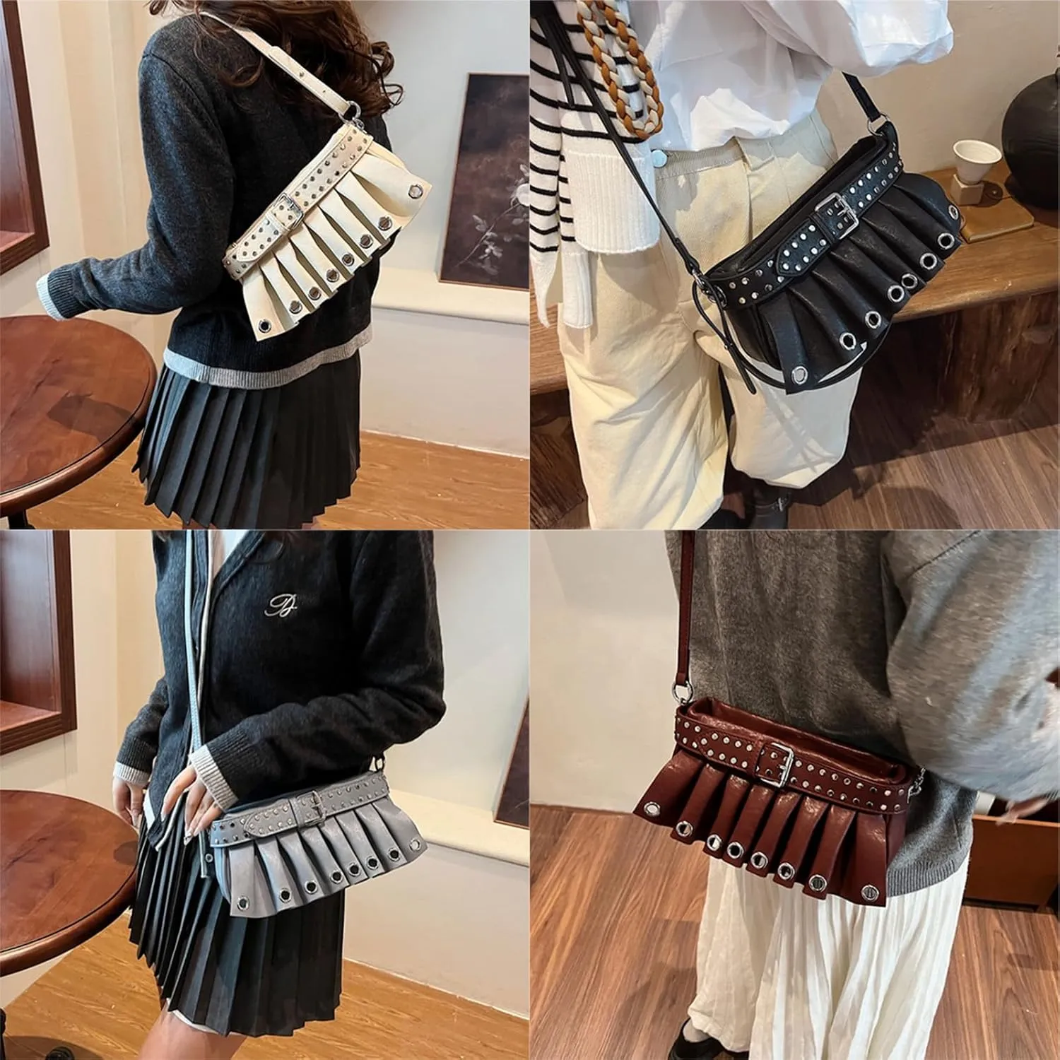 Women Bag Retro Shoulder Bag Trendy Underarm Bag Autumn Winter Crossbody Bag Armpit Bag Commuting Bag for Everyday