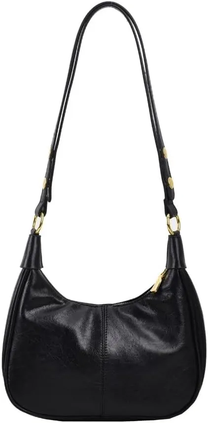 Women Crescents Shoulder Bag PU Leather Armpit Bag Handbag and Purse Autumn Winter Crossbody Bag Work Bag for Daily