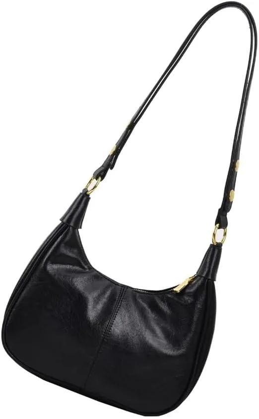 Women Crescents Shoulder Bag PU Leather Armpit Bag Handbag and Purse Autumn Winter Crossbody Bag Work Bag for Daily