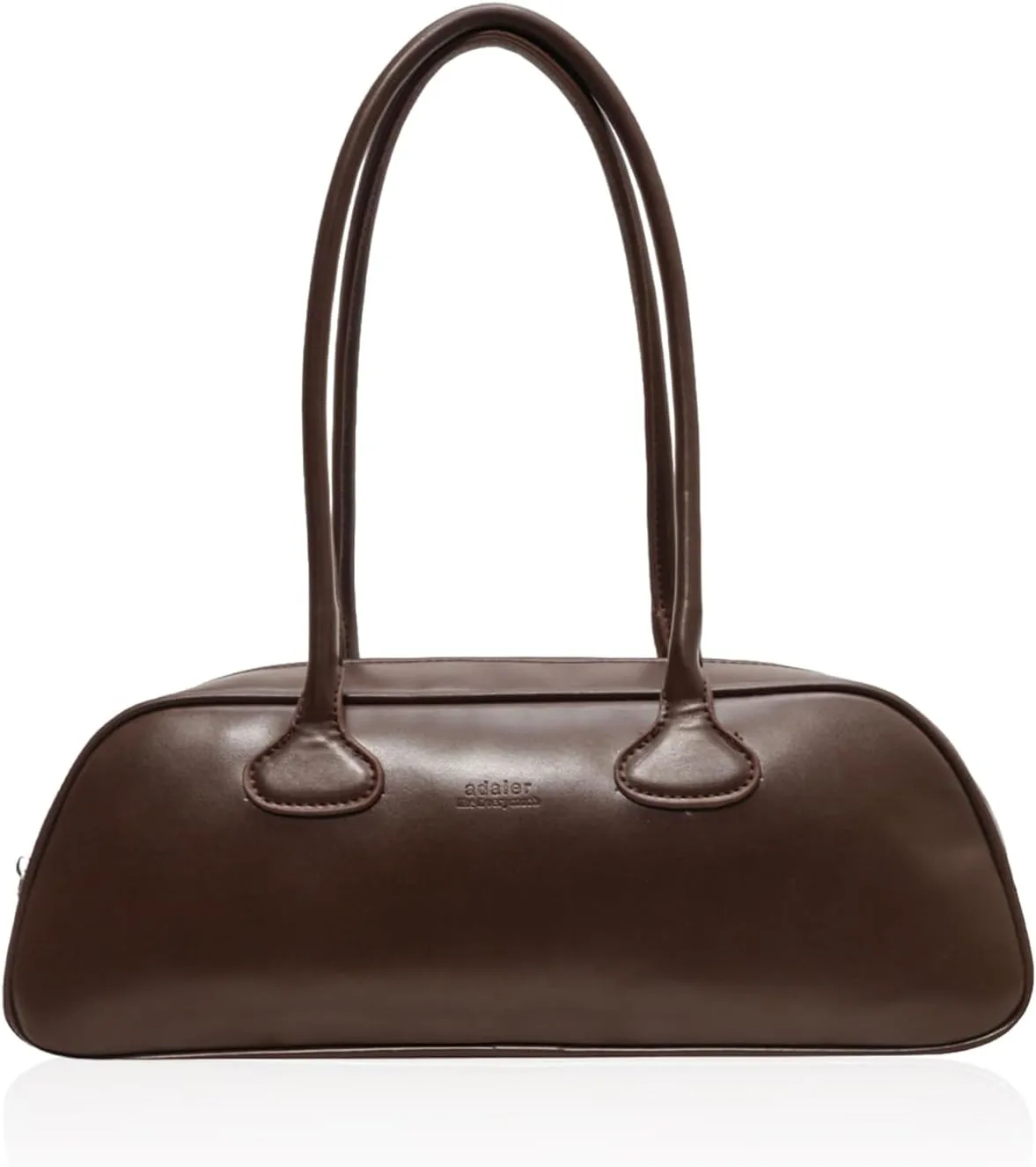 Women Fashion Shoulder Bag Large Capacity PU Leather Retro Commuting Bag Solid Color Stylish Cylinder Bag Single Shoulder Bag (Coffee)