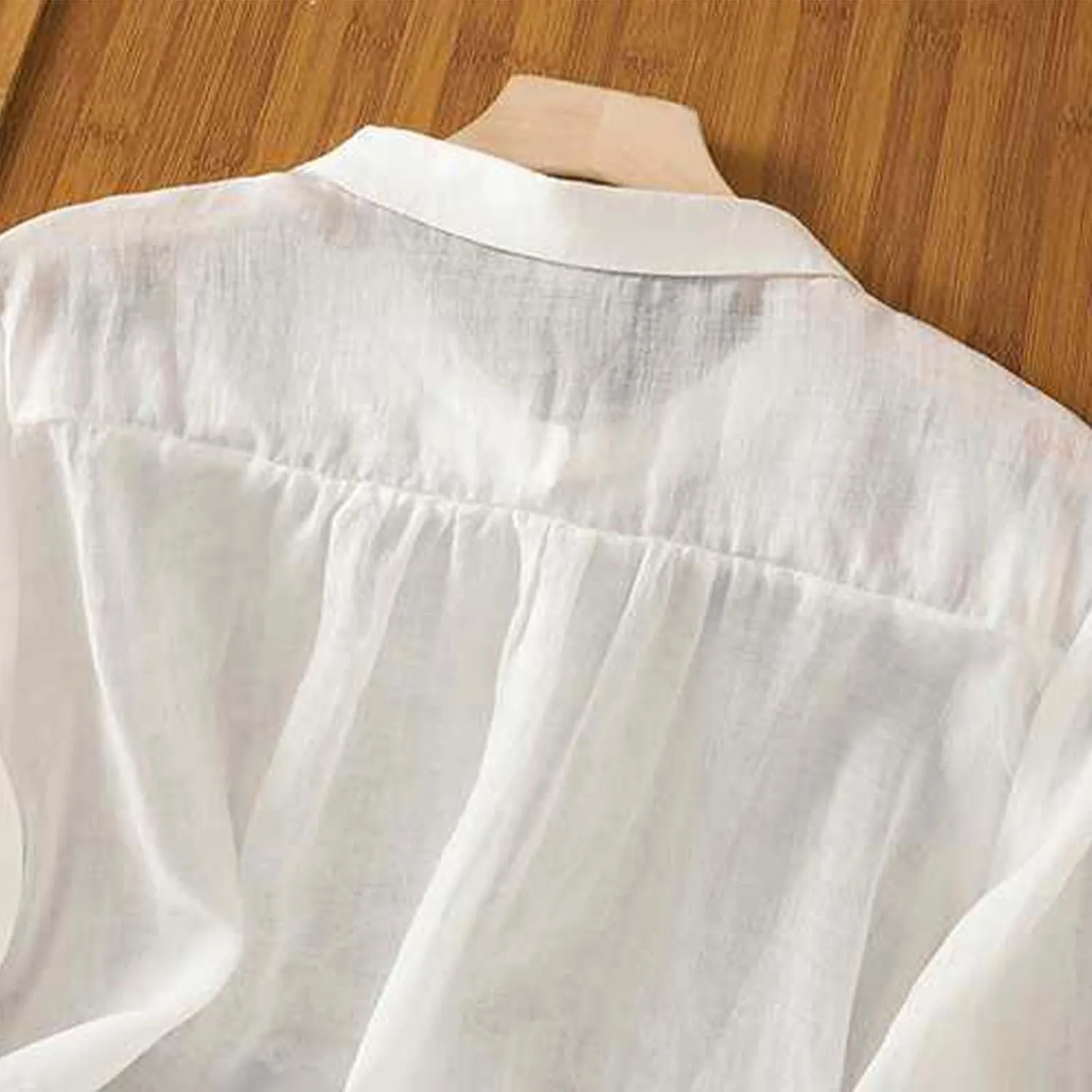 Women Short Sleeve Cotton Linen Shirts Casual Crew Neck Basic T-Shirt Floral Boho Loose Summer Tshirt