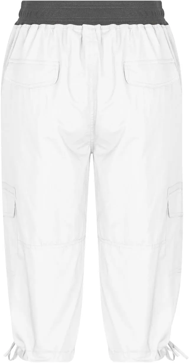 Womens Causal Cargo Pants Summer Capris Pants Lightweight Dressy Causal Pants Trendy Vacation Clothes 2024