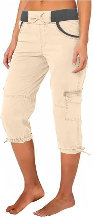 Womens Causal Cargo Pants Summer Capris Pants Lightweight Dressy Causal Pants Trendy Vacation Clothes 2024