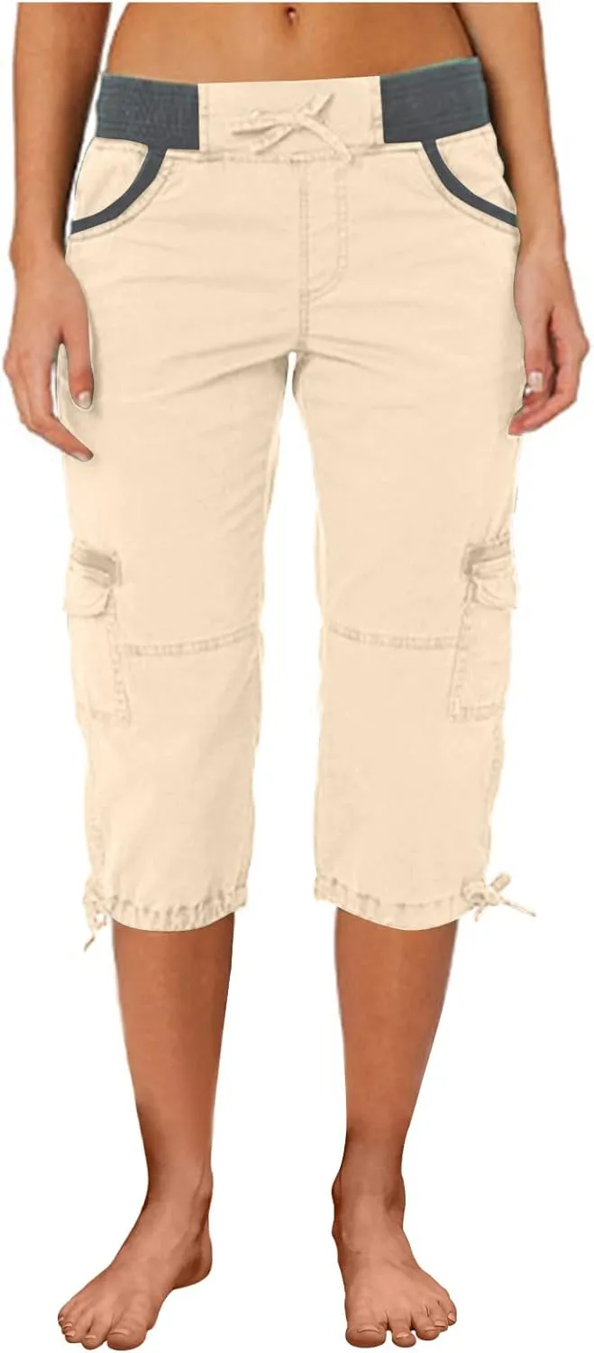 Womens Causal Cargo Pants Summer Capris Pants Lightweight Dressy Causal Pants Trendy Vacation Clothes 2024