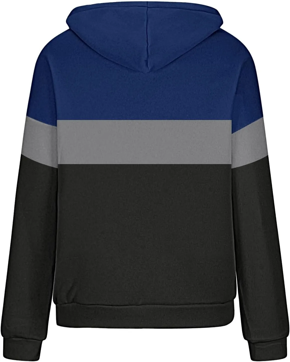 Womens Color Block Hooded Sweatshirts Casual Everyday Hoodies Long Sleeve Soft Loose Cozy Versatile Pullover Tops