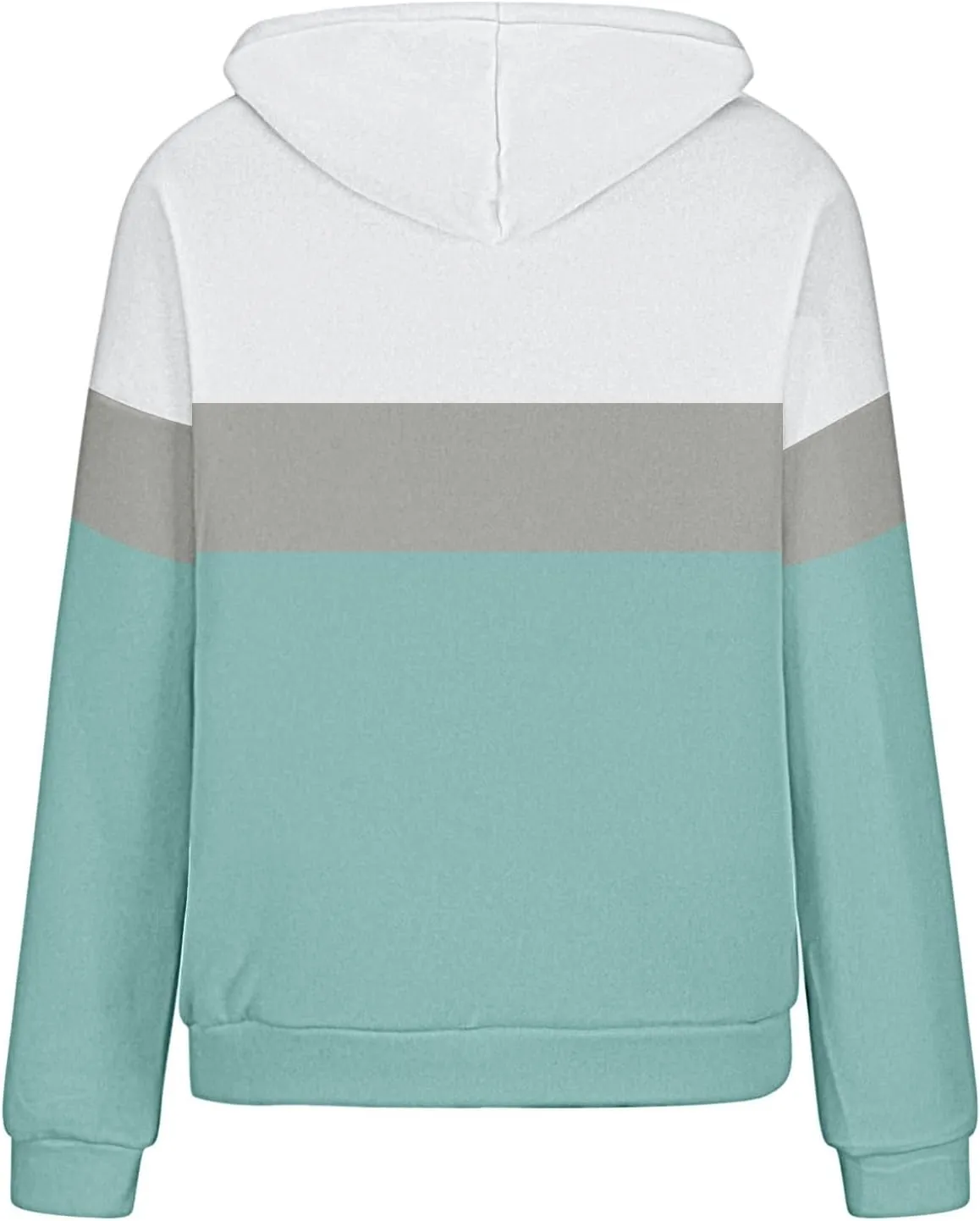 Womens Color Block Hooded Sweatshirts Casual Everyday Hoodies Long Sleeve Soft Loose Cozy Versatile Pullover Tops