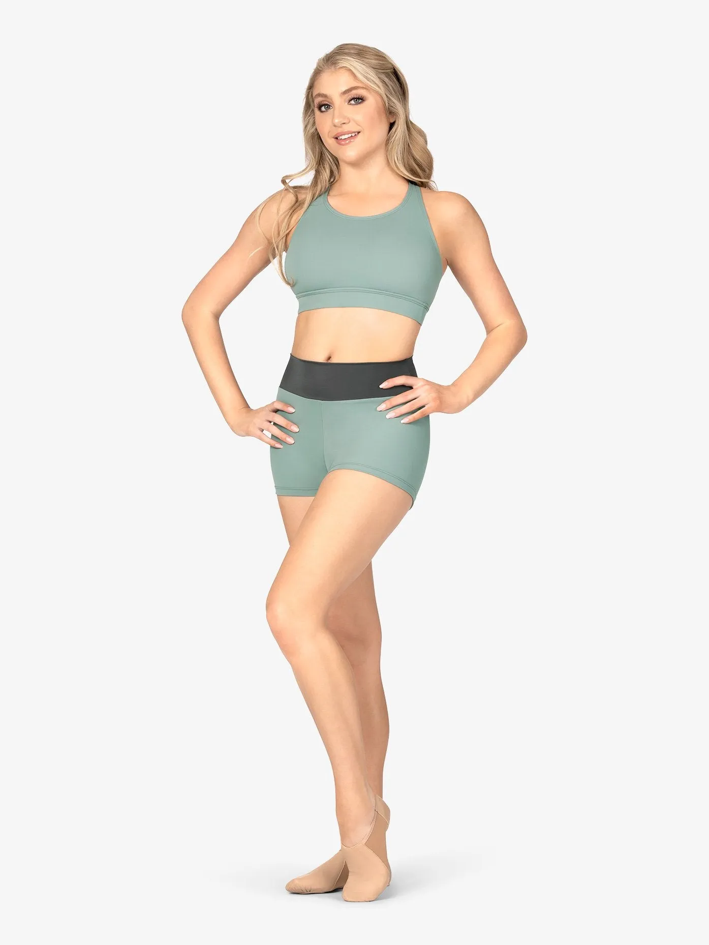 Womens Color Blocked 3" Shorts