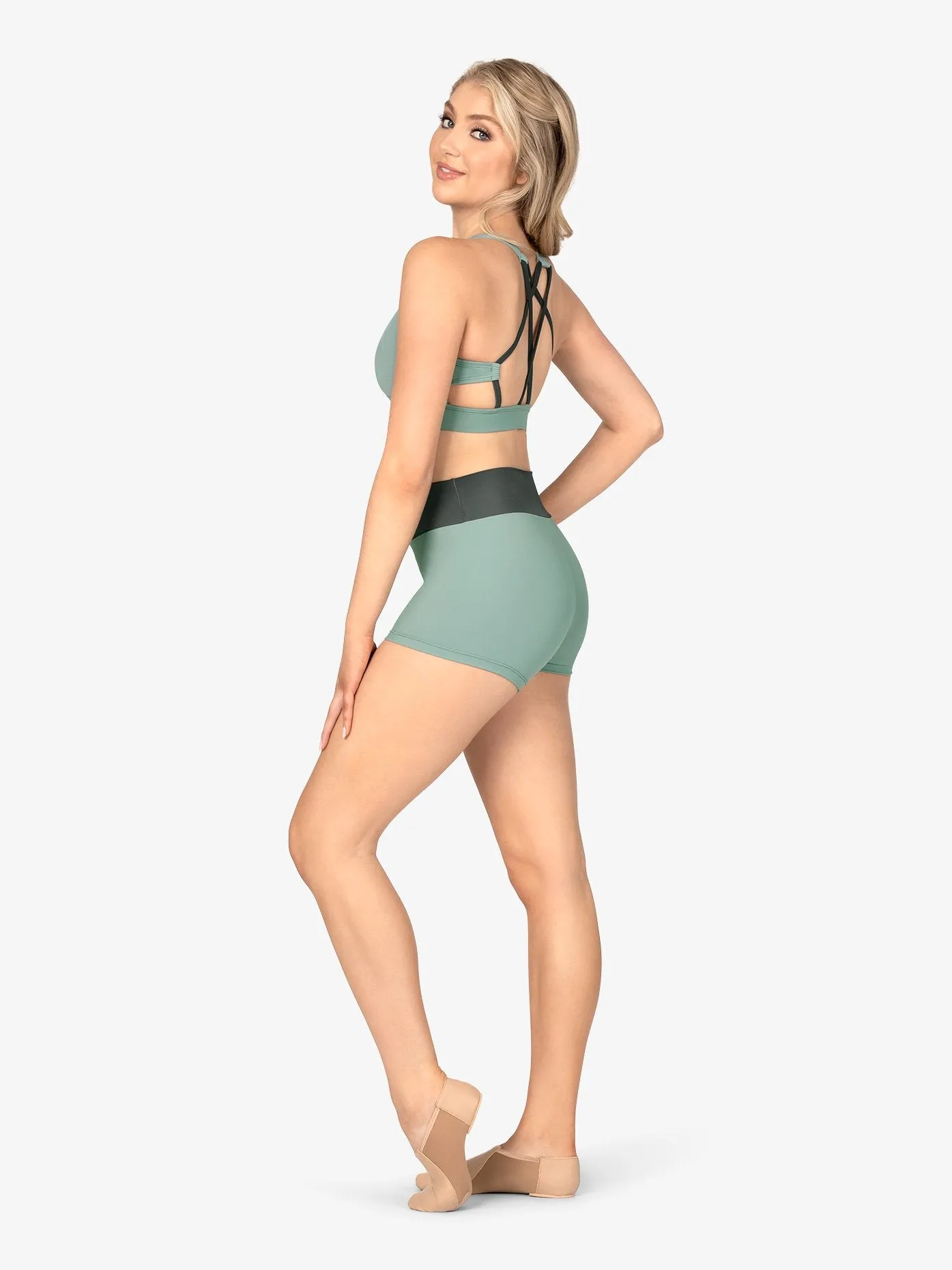 Womens Color Blocked 3" Shorts