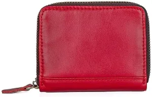 Women's leather wallet blocked credit card holder purse(D)