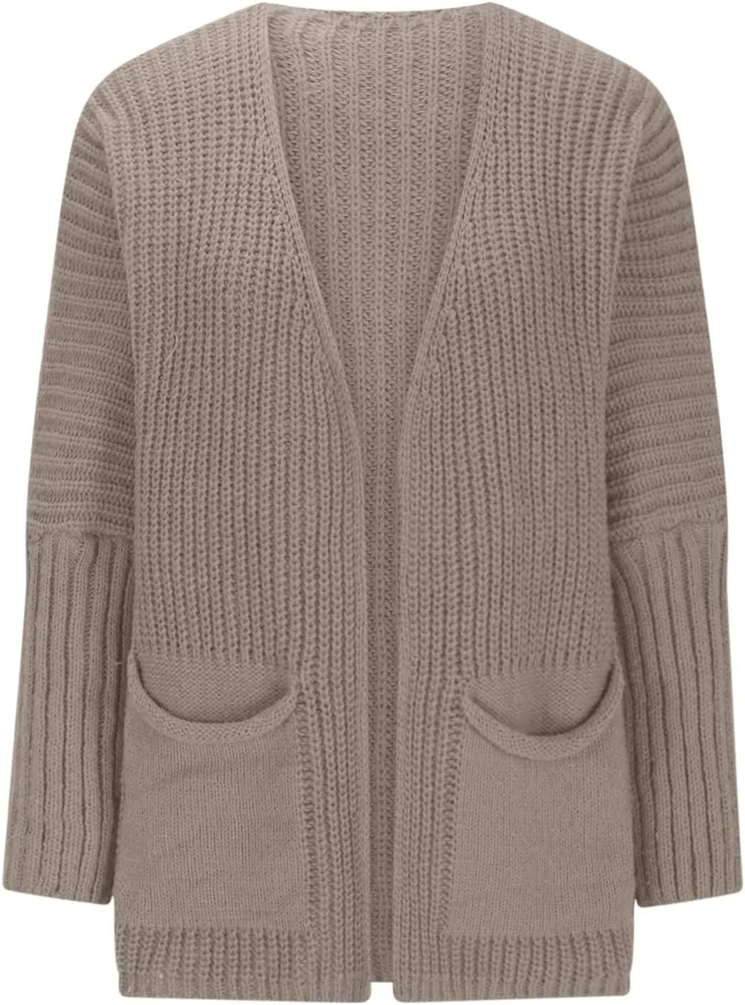 Womens Oversized Open Front Sweaters Lightweight Fashion Cardigan Loose Outwear with Pockets