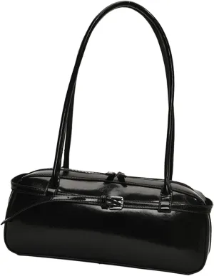 Women's Retro Armpit Top Handle Autumn Winter Shoulder Bag, Black, 14.5x32.5x9cm/5.71x12.80x3.54''