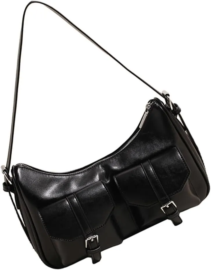 Womens Retro Shoulder Bag Purse Commuting Bag PU Leather Crossbody Bag Korean Styles Armpit Bag Multi-Pockets Handbags