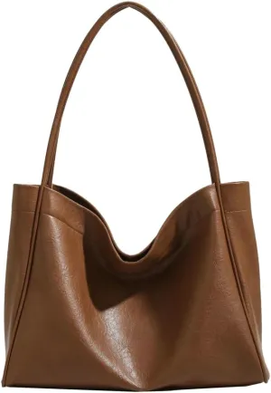 Womens Retro Tote Bag Soft Vegan Leather Shoulder Bag Large Purse Y2k Handbag Casual Work Top Handle Satchel