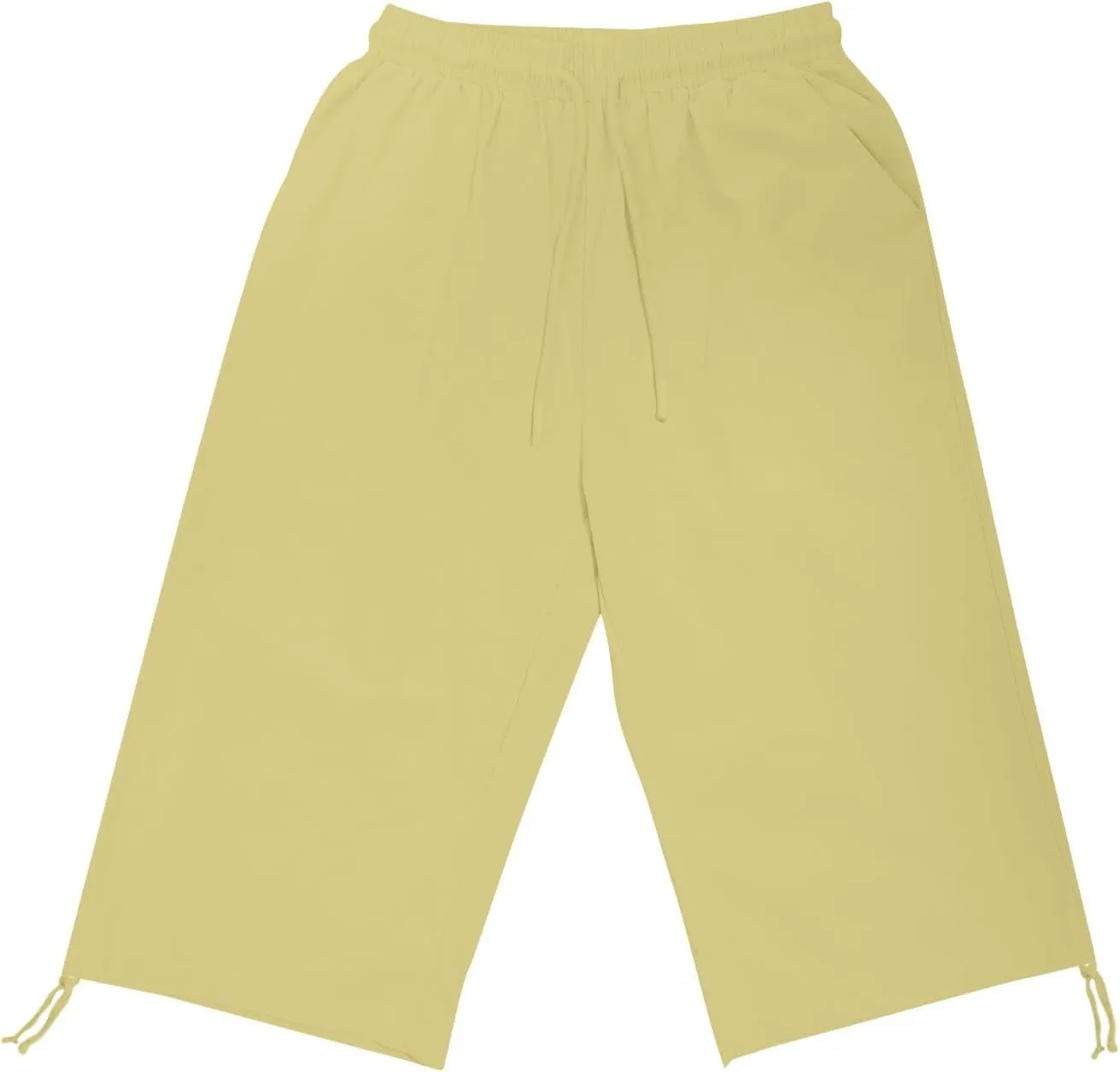 Womens Shorts 2025 Summer Fashion Linen Shorts Bermuda Knee Length Casual Loose Pants Workout Pants