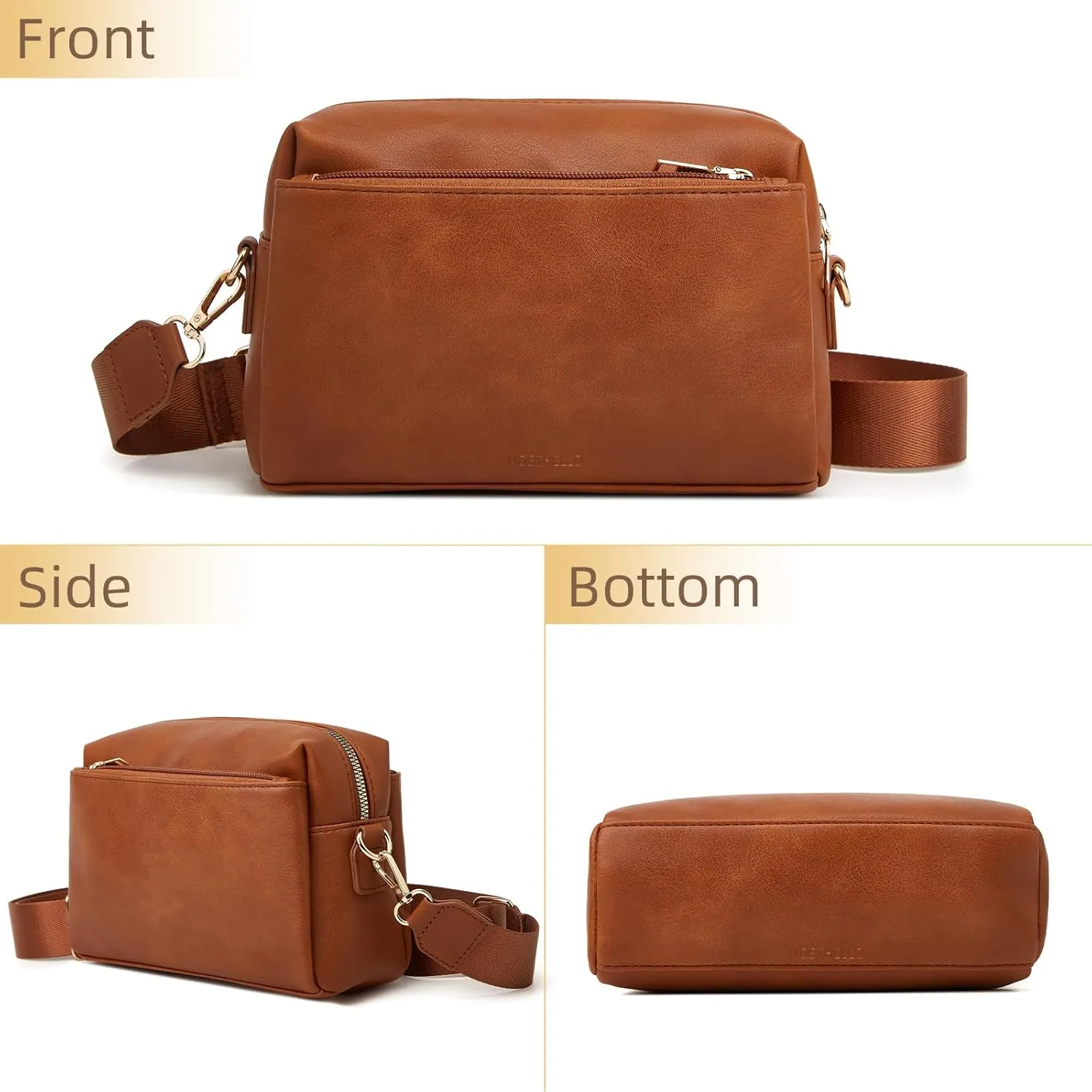 Women's Shoulder Bag, Minimalist Armpit Bag, PU Crossbody Bag, Adjustable Handbag, Small Square Bag