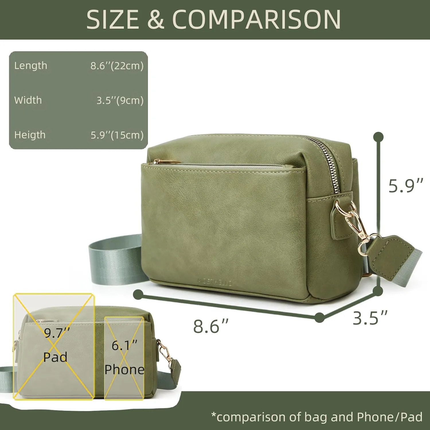 Women's Shoulder Bag, Minimalist Armpit Bag, PU Crossbody Bag, Adjustable Handbag, Small Square Bag