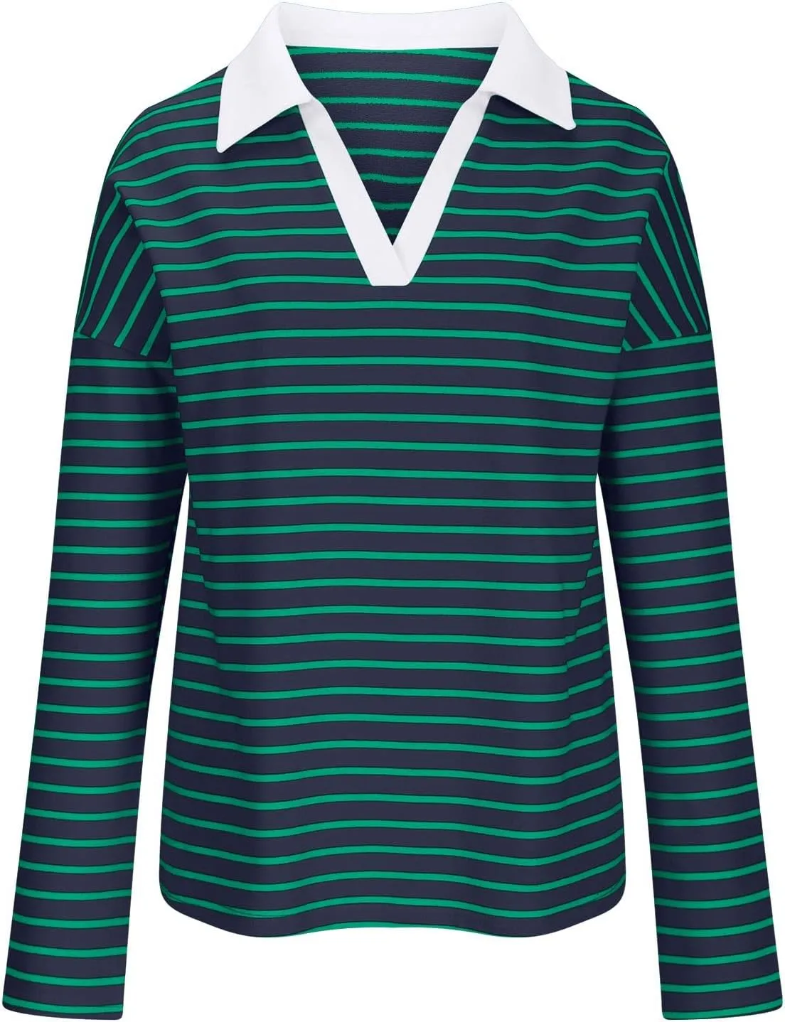 Women's Striped Oversized Hoodies,2024 Casual Cowl Neck Long Sleeve Fleece Sweatshirts,Pullover Tunic Cute Winter