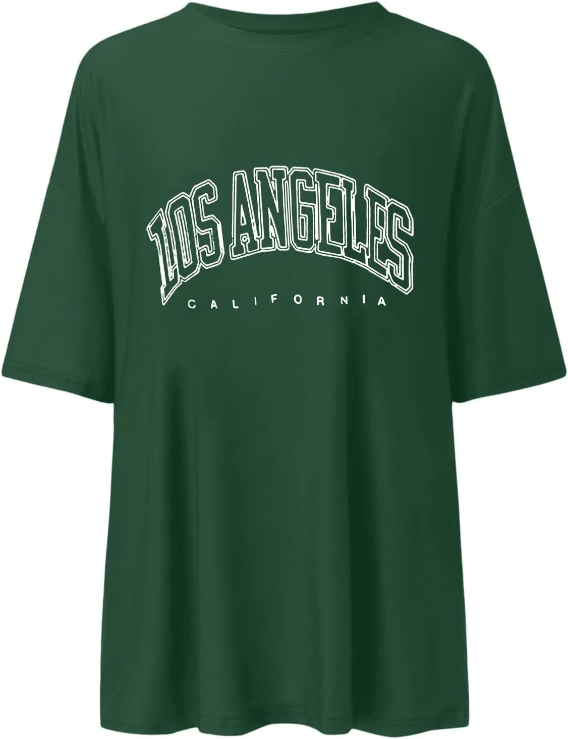 Women's Summer Los Angeles California T Shirts for Women Trendy Going Out Loose Fit Running Tops Casual Half Sleeve