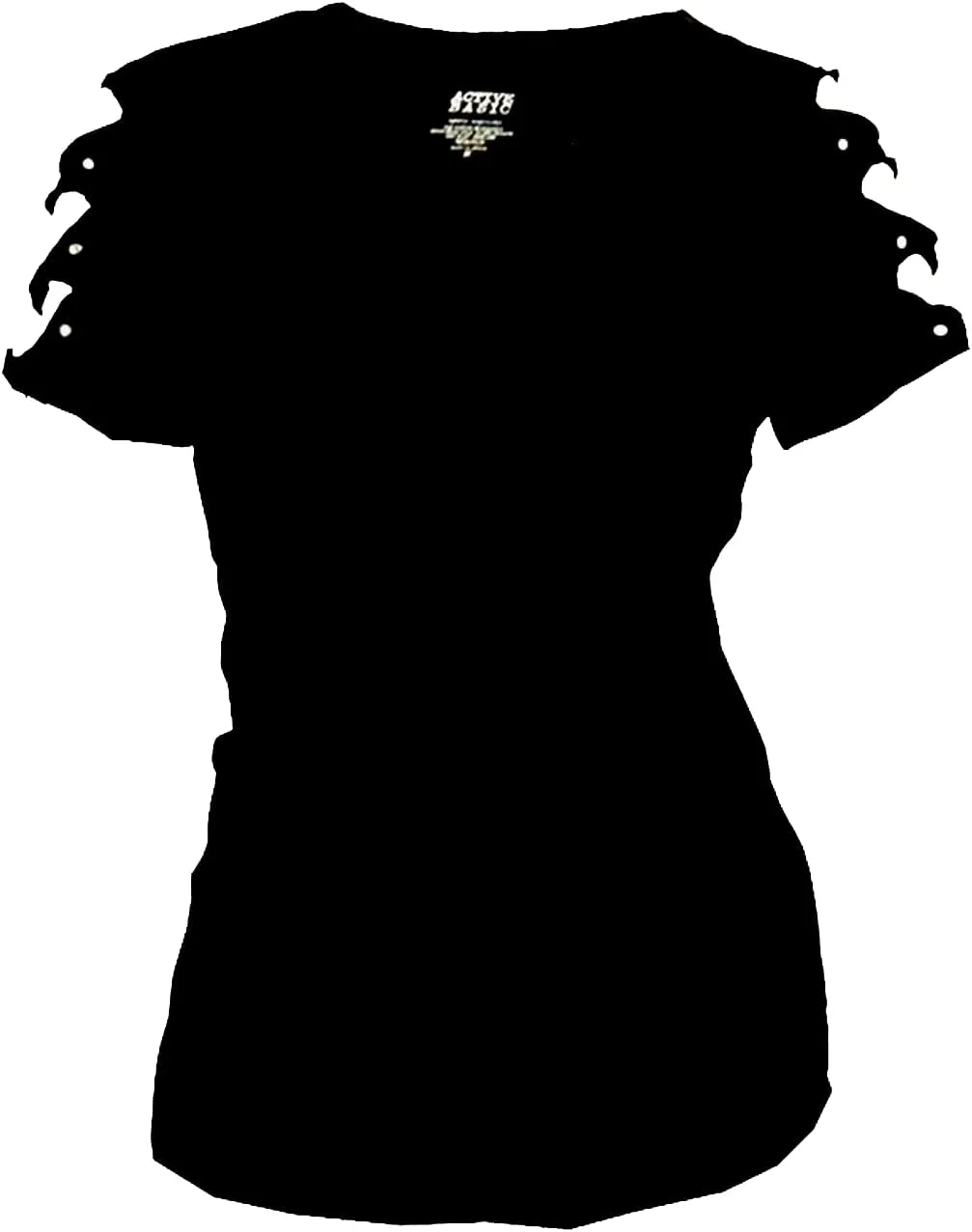 Womens Tops Shirts Long Angel Wings Bling Rhinestones Ripped Cut Out,Sassy Cute Sexy Graphic Summer T-Shirts,Short