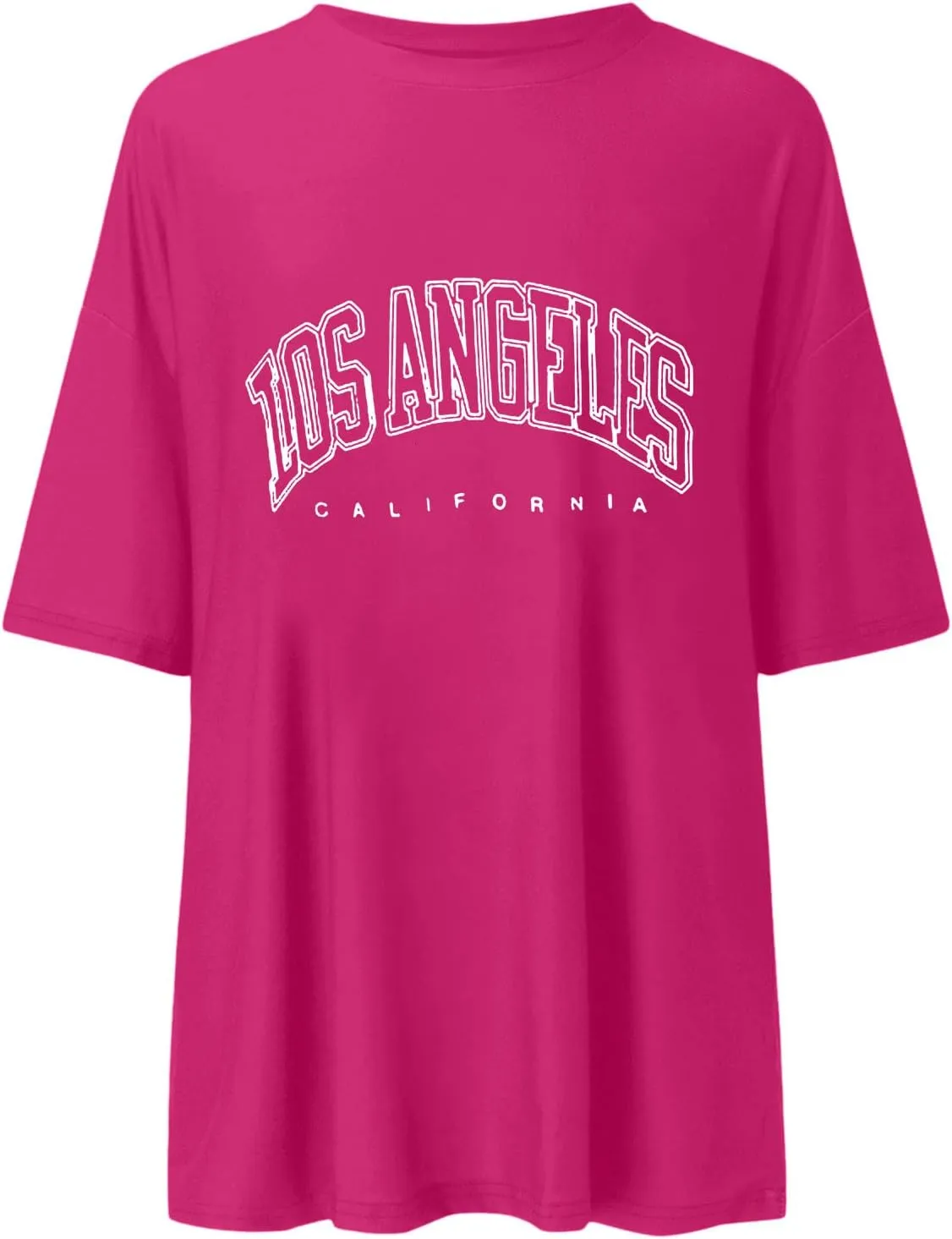 Womens Trendy Los Angeles California Tops Graphic Cute Workout Loose Fit Tshirt 2025 Oversized Casual Summer Elegant