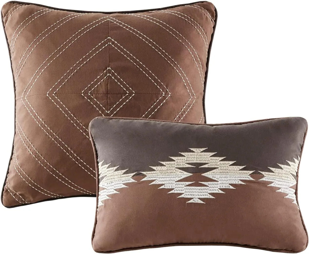 Woolrich Rustic Lodge Cabin Comforter Set - All Season Down Alternative Warm Bedding Layer and Matching Shams, Oversized Queen, Bitter Creek, Grey/Brown