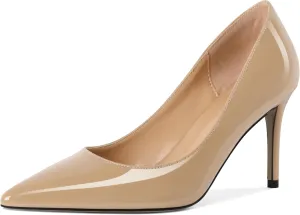 YODEKS Women's High Heel Pumps Pointed Toe Classic 85mm Stiletto Heels Patent Party Dress Shoes