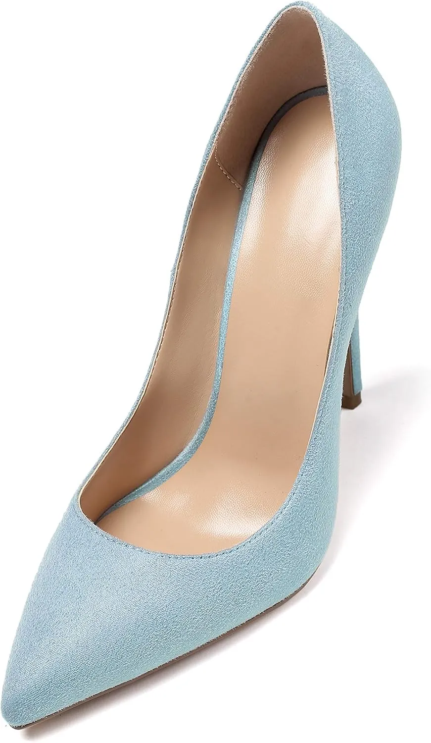 YODEKS Womens Pointed Toe High Heels Slip On Stiletto Pumps Wedding Party Basic Shoes 12cm