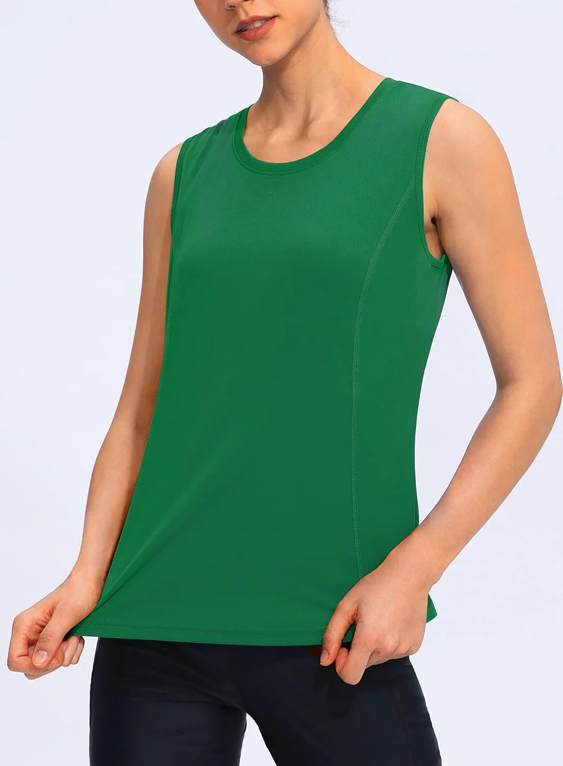 YYV Women's Workout Tank Tops Lightweight Sleeveless Shirts for Women Loose Fit Tops for Athletic Running Tennis Yoga