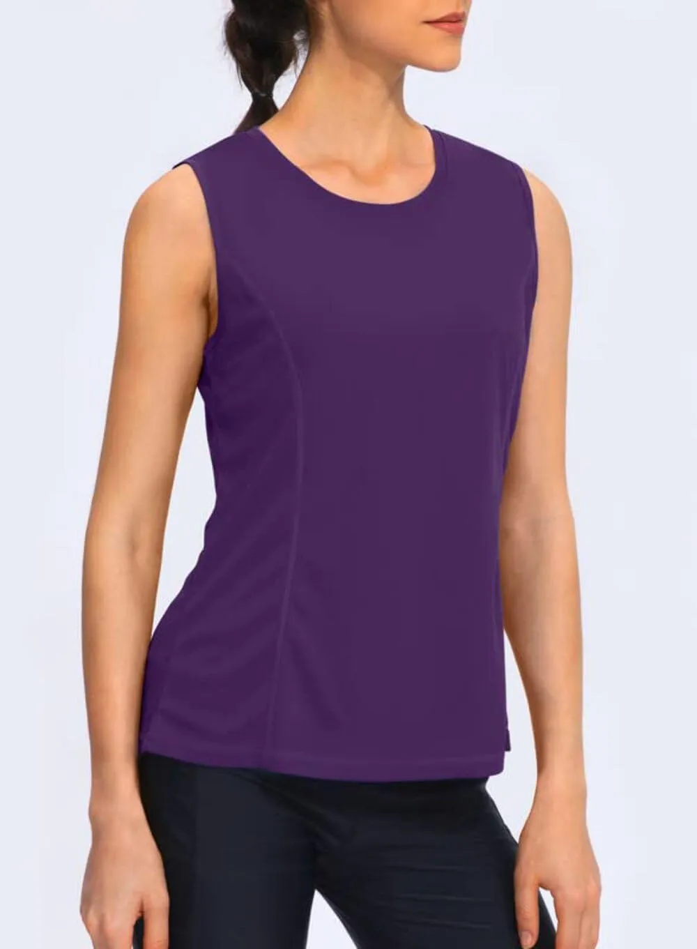 YYV Women's Workout Tank Tops Lightweight Sleeveless Shirts for Women Loose Fit Tops for Athletic Running Tennis Yoga