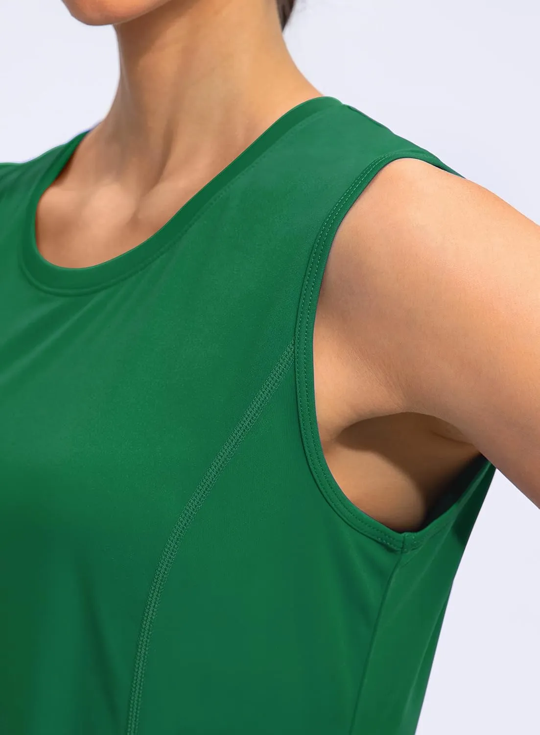 YYV Women's Workout Tank Tops Lightweight Sleeveless Shirts for Women Loose Fit Tops for Athletic Running Tennis Yoga