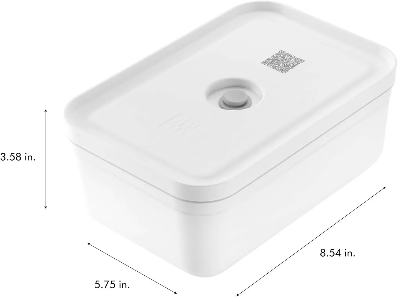 ZWILLING Fresh & Save Large Lunch Box, Airtight Food Storage Container, Meal Prep Container, BPA-Free, white